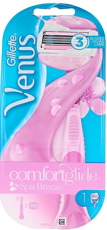 Shaving Razor with 1 Replaceable Cassette - Gillette Venus Comfort Glide Spa Breeze — photo N8