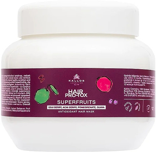 Hair Cream Mask - Kallos Hair Pro-tox Superfruits Hair Mask — photo N3
