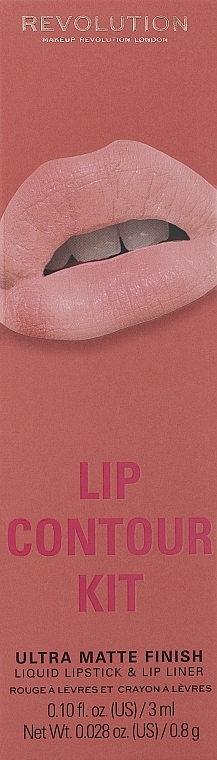 Makeup Revolution Lip Contour Kit Brunch (lip/gloss/3ml + lip/pencil/0.8g) - Lip Makeup Set — photo N1
