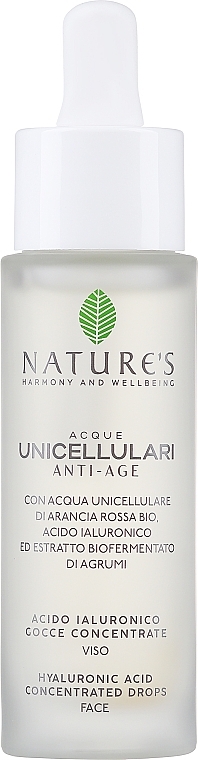 Concentrated Drops with Hyaluronic Acid - Nature's Acque Unicellulari Anti Aging Hyaluronic Acid Drops — photo N2