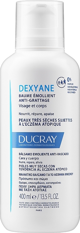 Very Dry & Atopy-Prone Skin Balm - Ducray Dexyane Baume Emolliente Anti-Grattage — photo N1