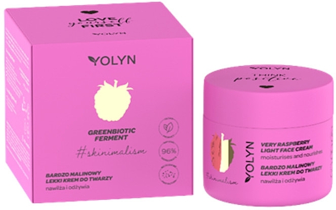 GIFT! Moisturising Raspberry Face Cream - Yolyn Very Raspberry Face Cream — photo N1