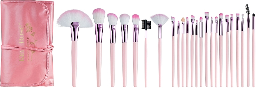 Makeup Brush Set in Pink Case, 24 pcs - King Rose Professional Makeup — photo N4