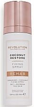 Makeup Setting Spray "Coconut" - Makeup Revolution Rehab Fixing Spray Coconut Restore — photo N1