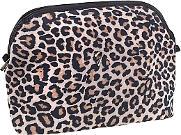 Leopard Cosmetic Bag, 27x20x8cm, A4349VT - Janeke Chic Spotted Quilted Pouch — photo N1