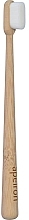 Bamboo Toothbrush with Ultra-Thin Bristles, white - Apeiron Finident Bamboo Toothbrush — photo N1