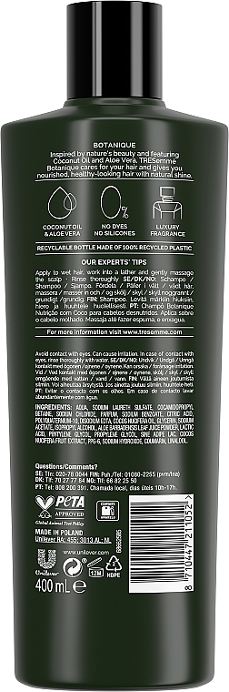 Moisturizing Dry Hair Shampoo - Tresemme Botanique Nourish & Replenish Shampoo — photo N9