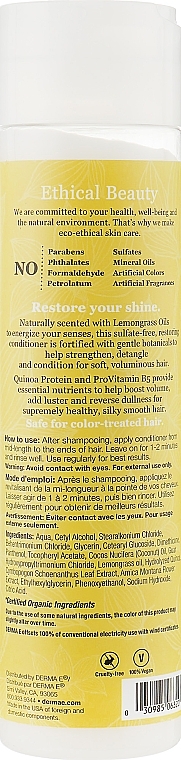 Repairing Conditioner with Lemongrass Oil & Vitamin E - Derma E Volume & Shine Restoring Conditioner — photo N21