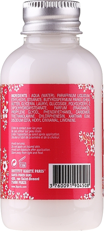 Set - Institut Karite Fleur de Cerisier (sh/gel/50ml + b/milk/50ml + h/cr/75ml + soap/100g + bag) — photo N3