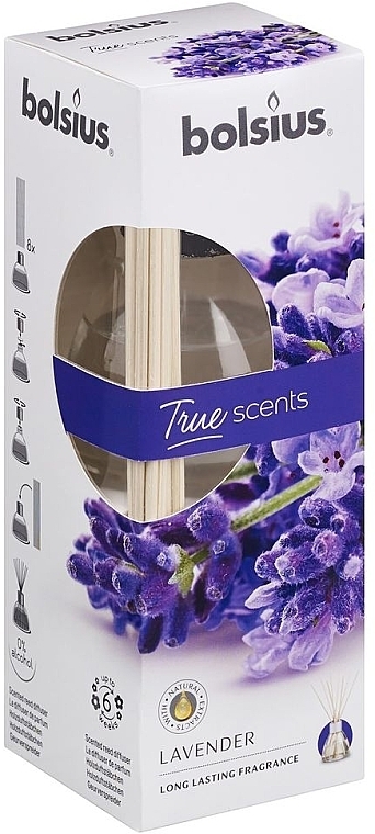 Reed Diffuser "Lavender" - Bolsius Fragrance Diffuser True Scents Lavender — photo N1