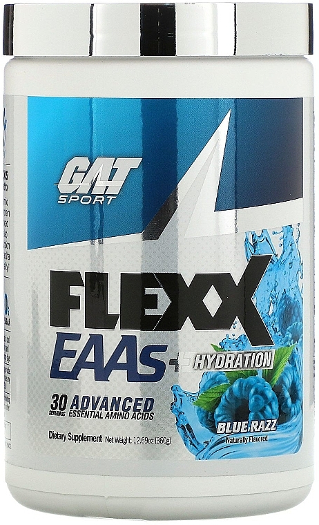 Dietary Supplement "Blue Razz" - GAT Sport Flexx EAAs + Hydration Blue Razz — photo N1