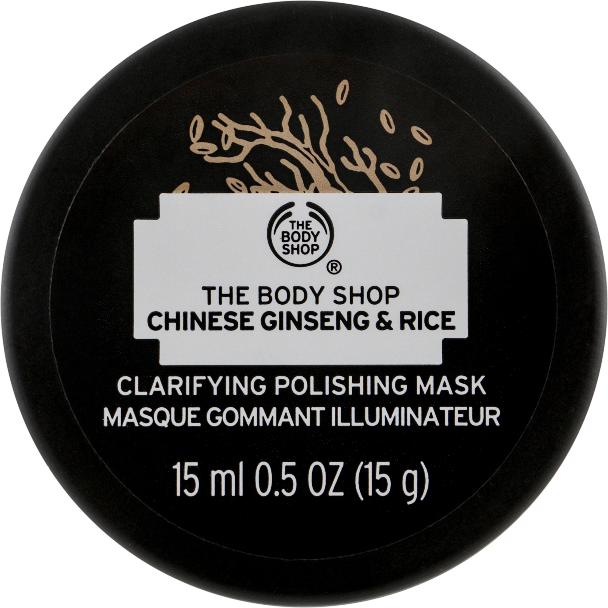 Cleasning Mask - The Body Shop Chinese Ginseng & Rice Clarifying Polishing Mask (mini size) — photo 15 ml