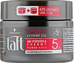 Power Extreme Hair Gel, hold 5 - Taft — photo N2