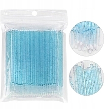 Lash Microapplicator, blue glitter, 100 pcs - Lewer Krystal — photo N1