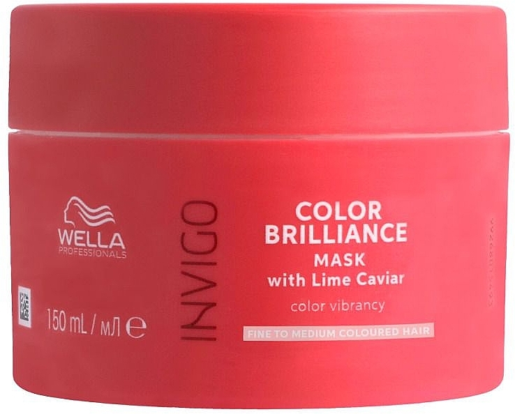 Caviar Lime Mask for Color-Treated, Normal & Thin Hair - Wella Professionals Invigo Color Brilliance Vibrant Color Mask — photo N1