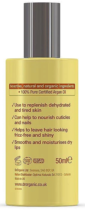 Hair & Skin Argan Oil - Dr. Organic Bioactive Skincare Argan Oil Liquid Gold Pure Oil — photo N3