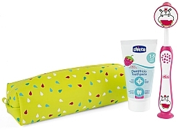 Kids Oral Care Set, 3+ years - Chicco (toothpaste/50ml + toothbrush/1pc + acc/1pc) — photo N1