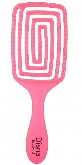 Rectangular Vented Hair Brush, 23 cm, pink - Disna Beauty4U Puzzle Brush — photo N2