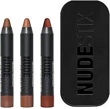Nudestix 90's Nude Lips Mini (lipstick/3x2,5g) - Set — photo N1