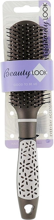 Massage Hair Brush, rectangular, 400439, creamy - Beauty Look — photo N5