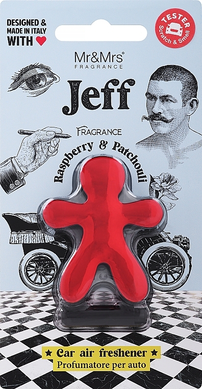 Mr&Mrs Fragrance Jeff Raspberry&Patchouli - Car Air Freshener — photo N2