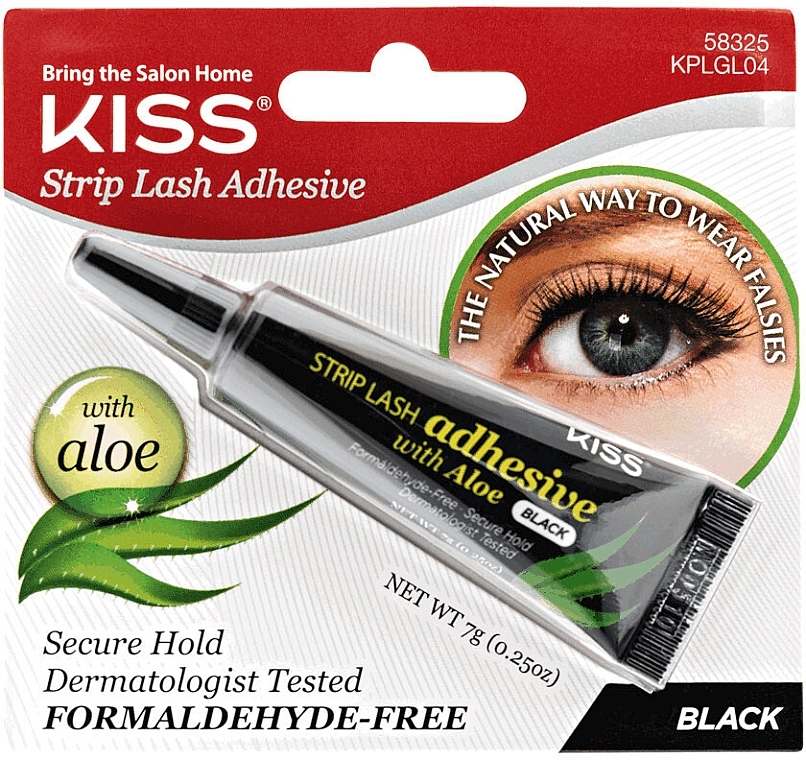 KISS Strip Lash Adhesive Black - False Lashes Glue with Aloe — photo N12