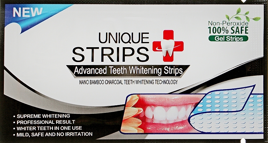 Home Tooth Whitening Strips - Unique Strips Black Intensive — photo N2