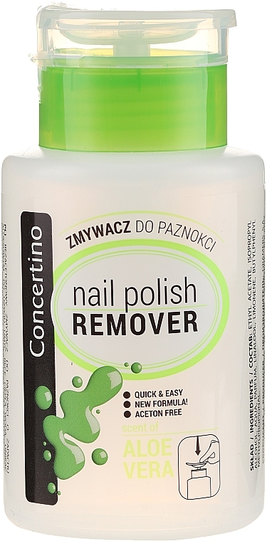 Nail Polish Remover "Aloe and Vitamins", Acetone-Free - Concertino — photo N1