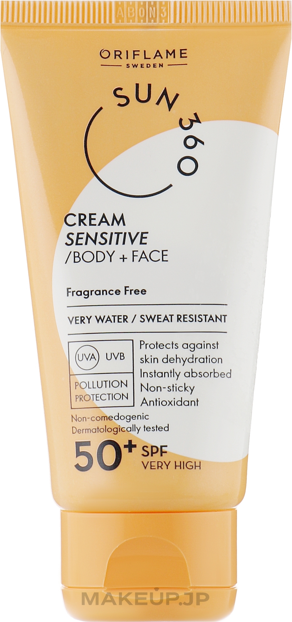 Face & Body Sun Cream for Sensitive Skin - Oriflame Sun 360 Cream Sensitive Body + Face SPF 50 — photo 50 ml