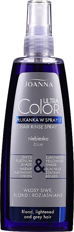 Hair Lotion Spray, blue - Joanna Ultra Color System Hair Rinse Spray Blue — photo N1