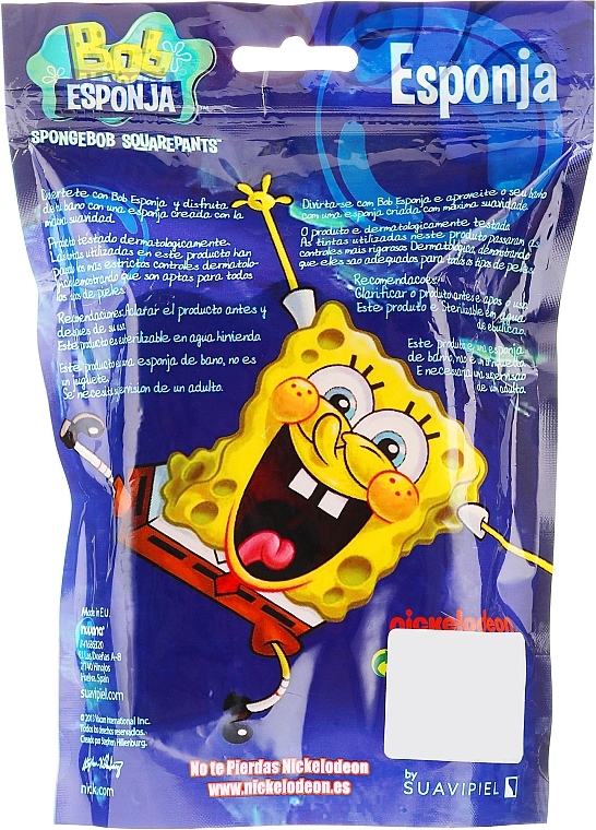 Bath Sponge "SpongeBob", yellow - Suavipiel Sponge Bob Bath Sponge — photo N5