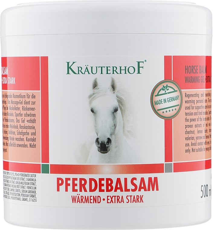 Intensive Warming Body Gel "Horse Balm" - Krauterhof — photo N5