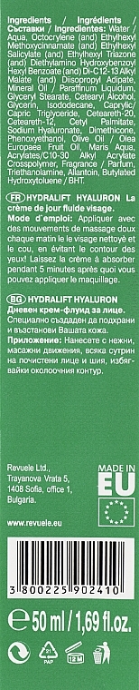 Facial Day Cream - Revuele Hydralift Hyaluron Day Cream Fluid SPF 15 — photo N14