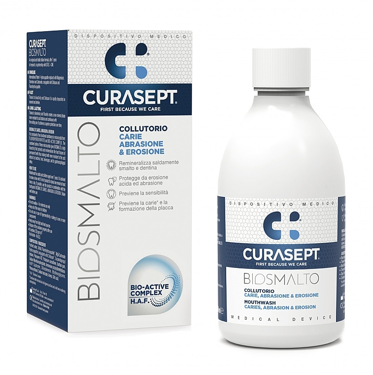 Mouthwash - Curaprox Curasept Biosmalto Caries Abrasion & Erosion Mouthwash — photo N1