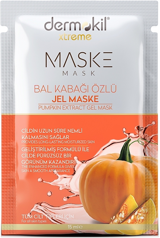Gel Face Mask with Pumpkin Extract - Dermokil Pampkin Extract Gel Mask — photo N1