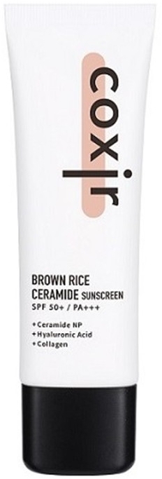 セラミド配合のハイブリッド日焼け止め - Coxir Brown Rice Ceramide Sunscreen SPF 50+ — photo 50 ml