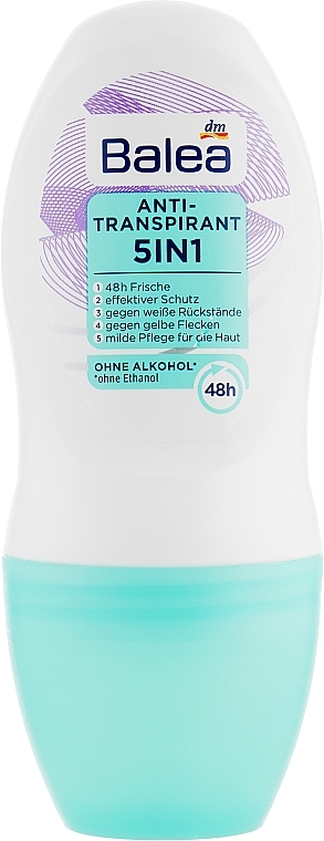 Roll-On Deodorant - Balea Anti-Perspirant 5IN1 Protection — photo N2