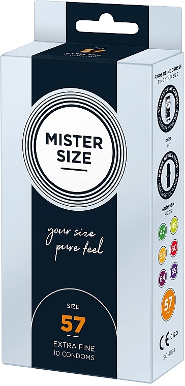 Latex Condoms, size 57, 10 pcs - Mister Size Extra Fine Condoms — photo N2