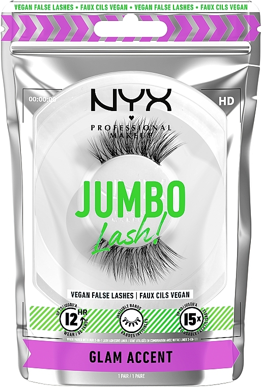 False Eyelashes - NYX Professional Makeup Jumbo Lash! Glam Accent — photo N1