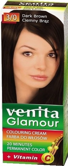 Hair Cream Color - Venita Glamour Colouring Cream — photo 3/0 - Dark Brown