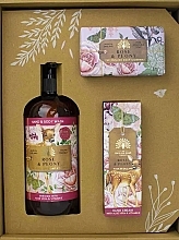 Set - The English Soap Company Anniversary Collection Rose & Peony Hand And Body Gift Box (soap/190g + h/cr/75ml + h/wash/500ml) — photo N2