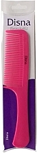 Hair Comb, 22.5 cm, with rounded handle, pink - Disna Beauty4U — photo N10