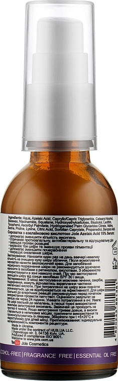 Anti-Acne Face Serum with Azelaic Acid 15% - Jole Anti Acne Azelaic 15 % Acid Serum — photo N2