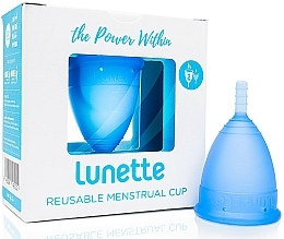 Menstrual Cup, model 2, blue - Lunette Reusable Menstrual Cup Blue Model 2 — photo N1