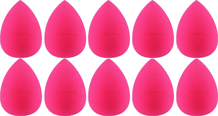 Makeup Sponge Set, pink - Clavier Tender Blender Super Soft — photo N2