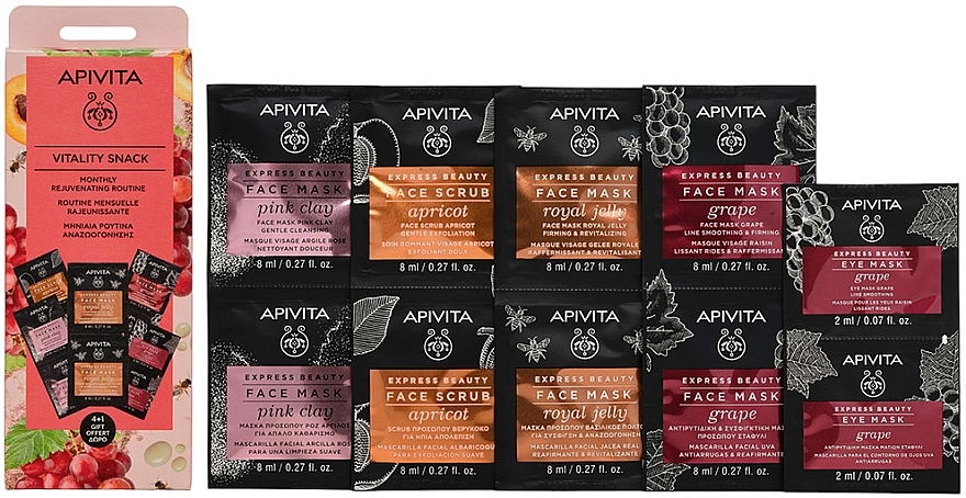 Set, 5 products - Apivita Express Beauty Vitality Snack — photo N1