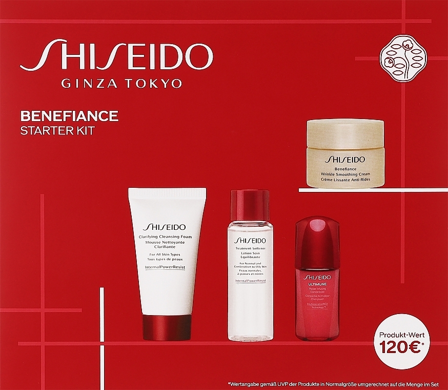 Set - Shiseido Benefiance Starter Kit (f/cr/30ml + clean/foam/30ml + f/lot/30ml + f/conc/10ml) — photo N1