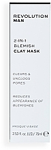 Clay Face Mask - Revolution Skincare Man 2-in-1 Blemish Clay Mask — photo N2