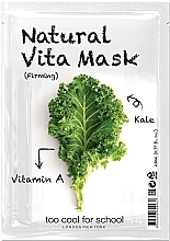 Firming Facial Sheet Mask "Cabbage" with Vitamin A - Too Cool For School Natural Vita Mask Firming — photo N1