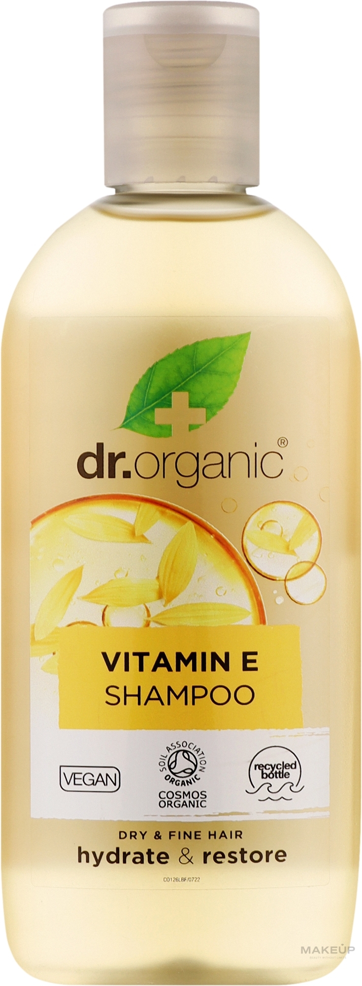 Hair Shampoo with Vitamin E - Dr. Organic Bioactive Haircare Vitamin E Shampoo — photo 265 ml